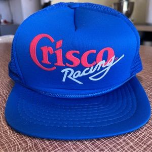 Vintage Crisco Racing Blue Snapback Trucker Rope Hat Adjustable Adult Unisex